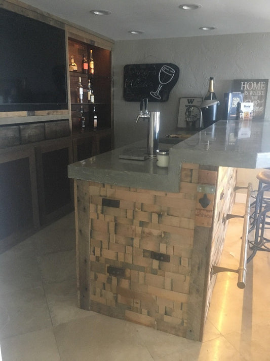 Wine Barrel Stave Wood Wall Panels | Natural | By The Antique Barrel Collection