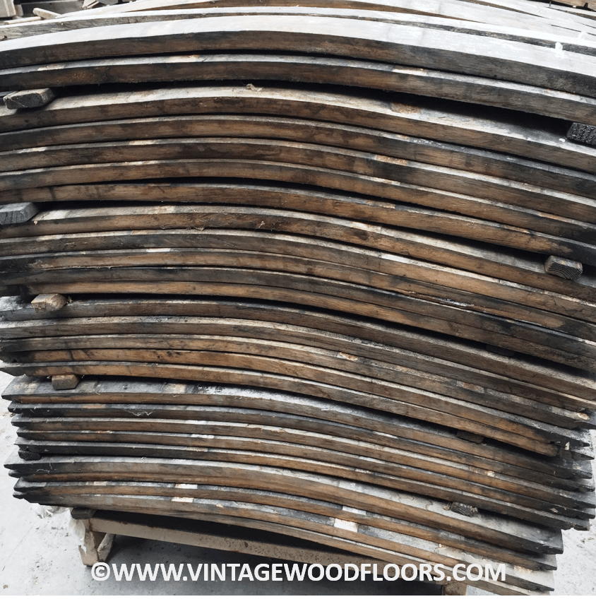 Wine Barrel Staves | Whole Staves | 20 Barrel Pallet | By The Antique Barrel Collection