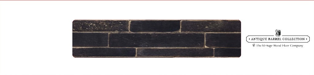 Charred Whiskey Barrel Stave Oak Wall Panels