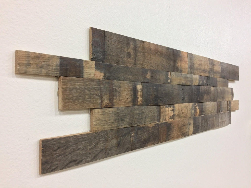 Whiskey Barrel Stave Wall Panels | Natural | By The Antique Barrel Collection