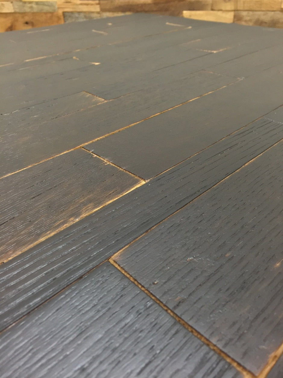 Prefinished Charred Whiskey Barrel Flooring By The Antique Barrel Collection