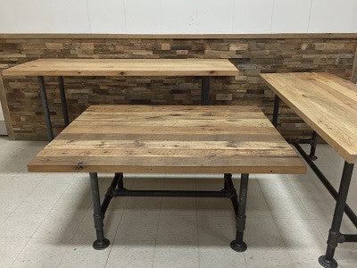 Custom Tables with Reclaimed Hardwood by The Antique Barrel Collection