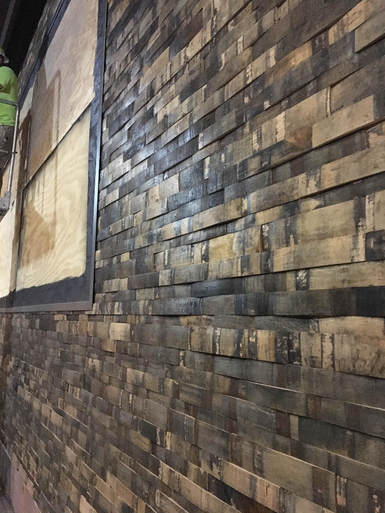 Whiskey Barrel Stave Wall Panels | Natural | By The Antique Barrel Collection