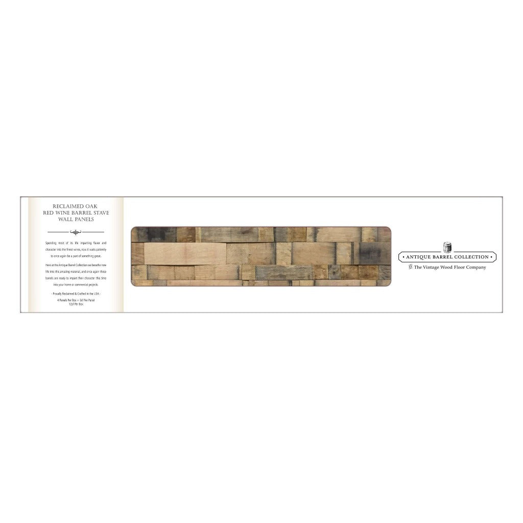 Wine Barrel Stave Wall Panels | Natural | By The Antique Barrel Collection