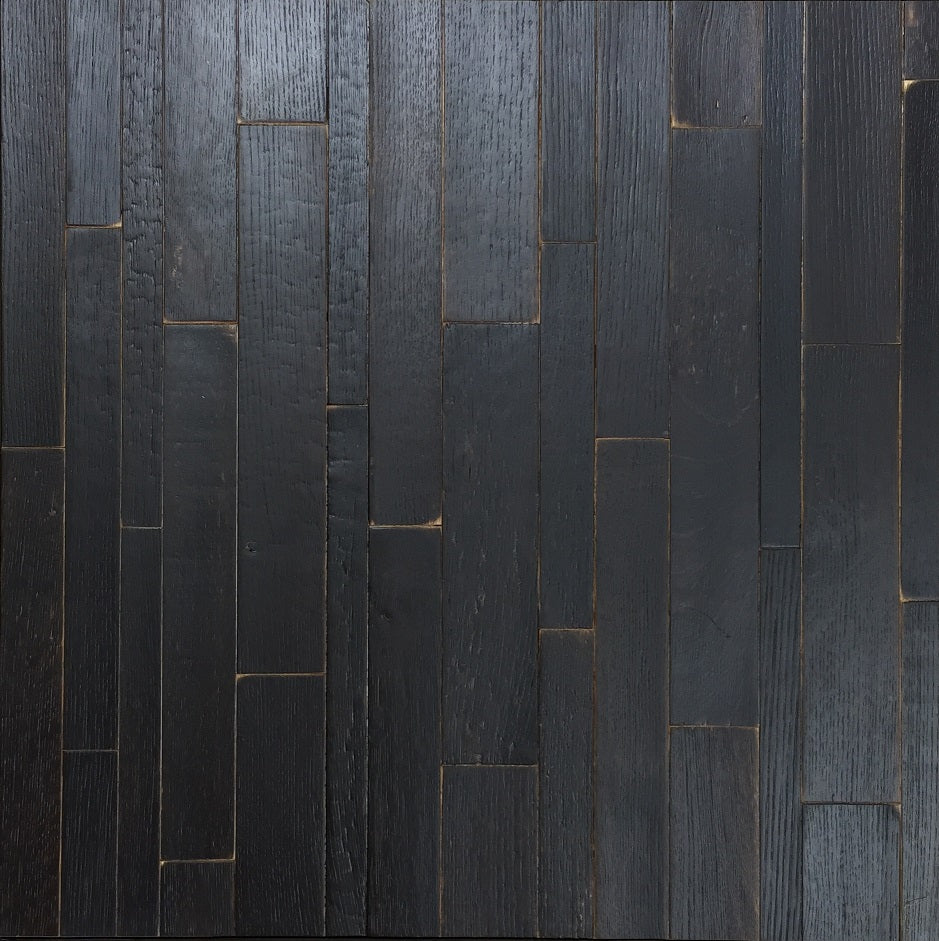 Prefinished Charred  Whiskey Barrel Flooring By The Antique Barrel Collection
