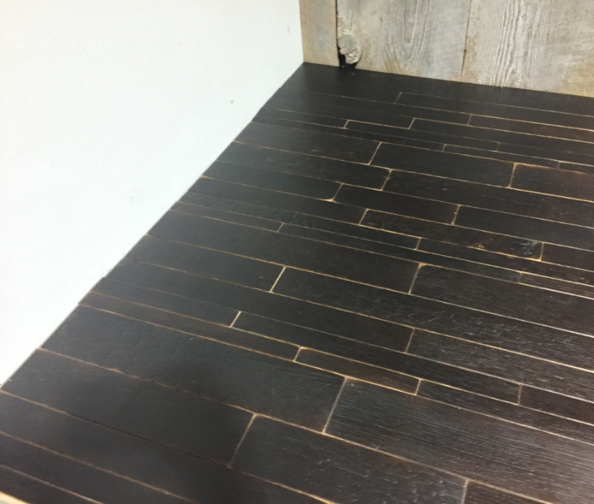 Prefinished Charred  Whiskey Barrel Flooring By The Antique Barrel Collection